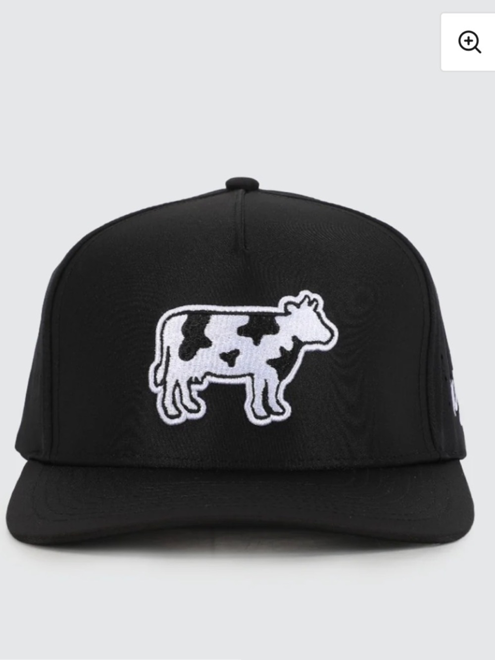 Waggle Legendairy  Black Snapback Hat with White Cow Patch